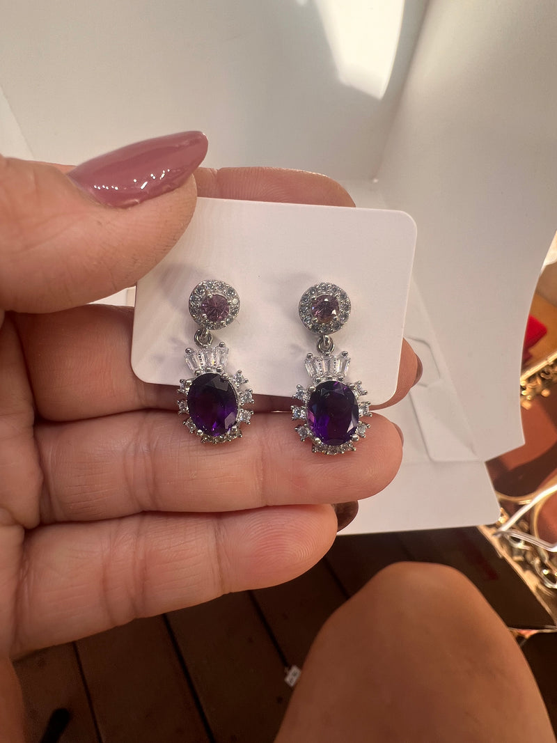 Genuine Amethyst Earrings