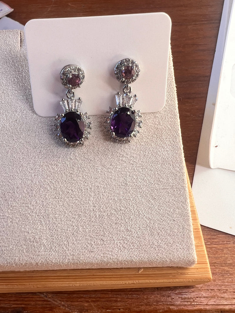 Genuine Amethyst Earrings