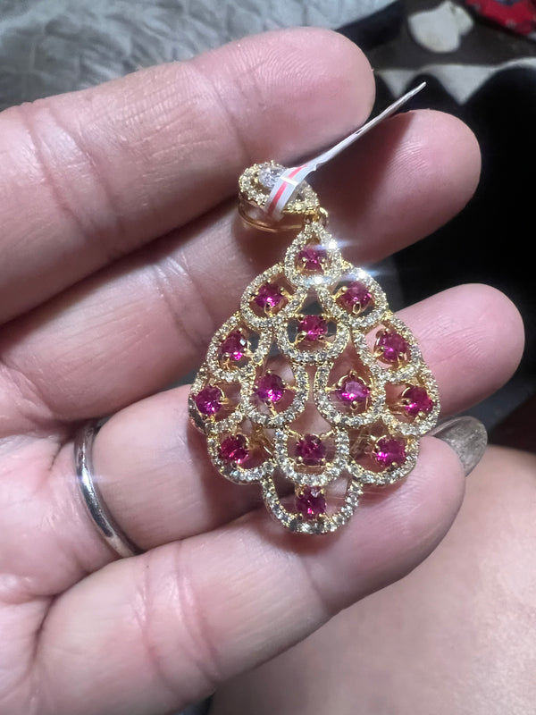 Natural Burmese Ruby Pendent