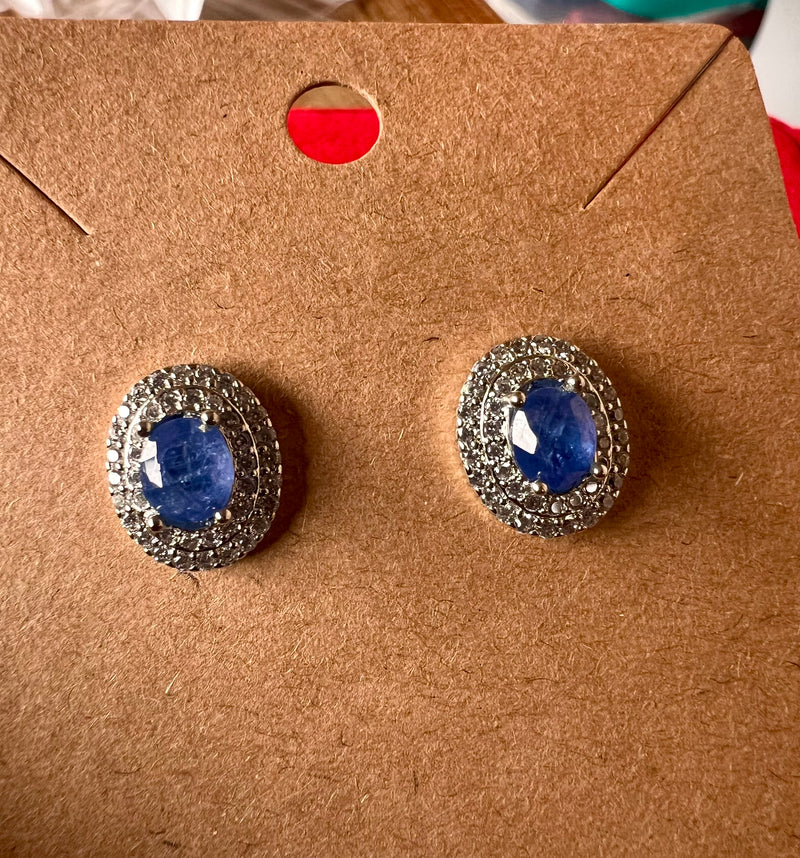 Genuine Sapphire Earrings