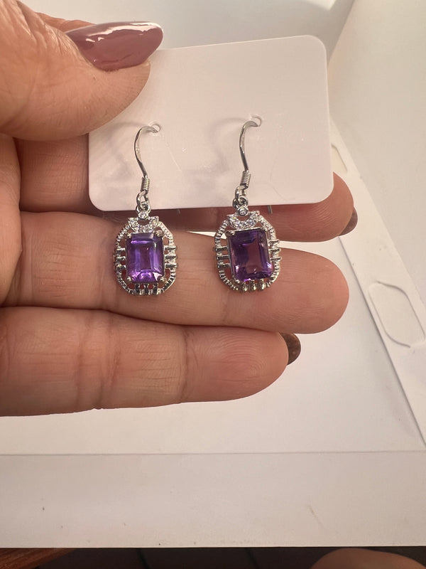 Natural Amethyst Earrings
