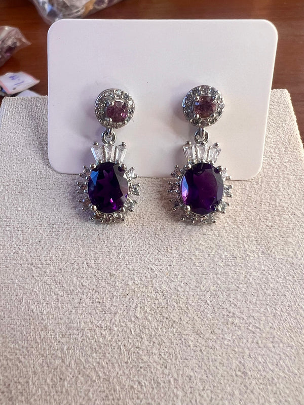 Genuine Amethyst Earrings
