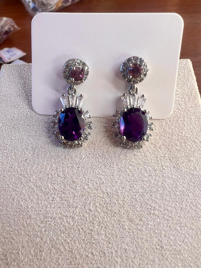 Genuine Amethyst Earrings