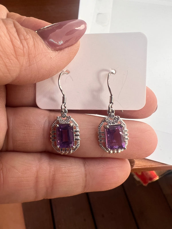 Natural Amethyst Earrings