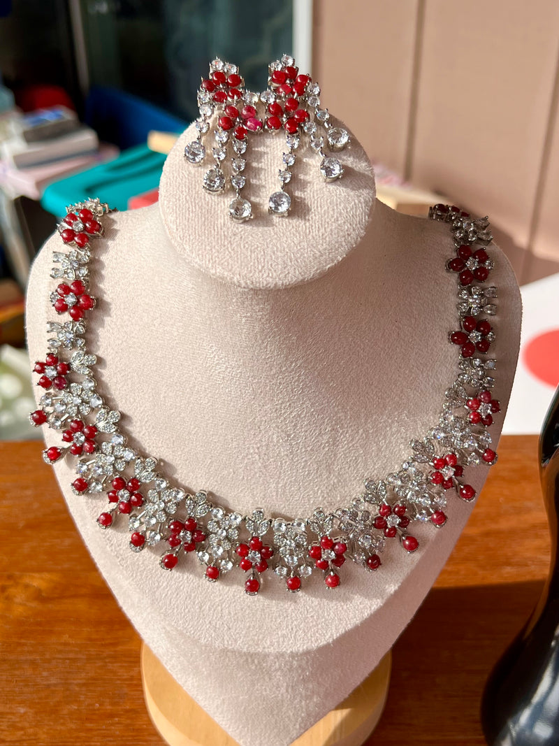 Natural Spinel Earrings and Neclace