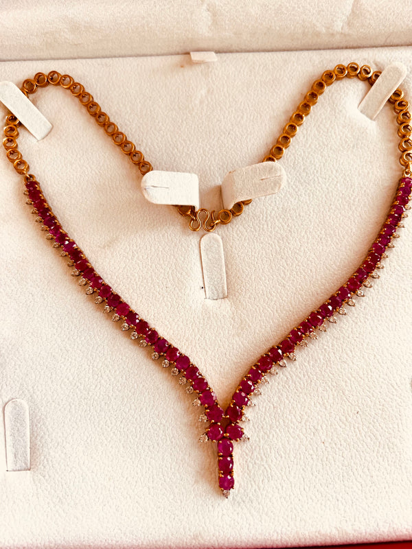Genuine Burmese Ruby Necklace
