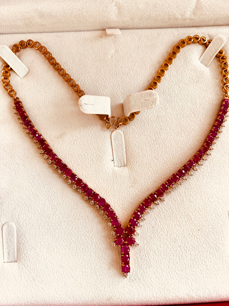 Genuine Burmese Ruby Necklace
