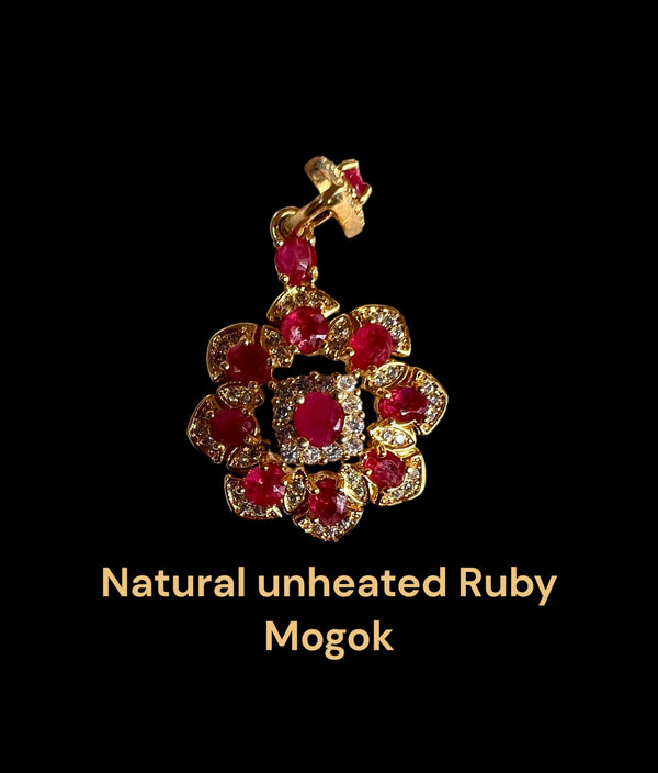 Natural Mogok Ruby Pendant Charm