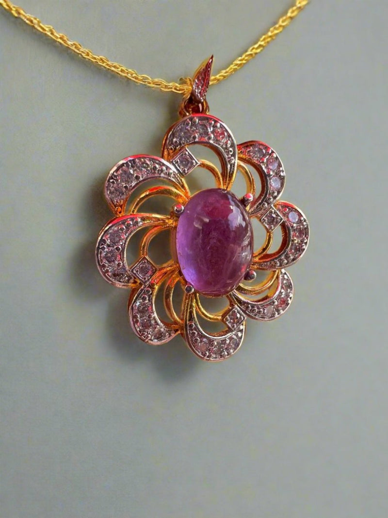 Genuine Natural Amethyst Pendent
