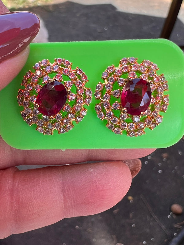 Genuine Garnet Earrings