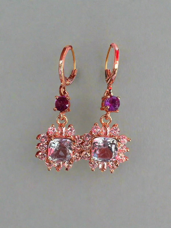 Natural Blue Topaz Earrings
