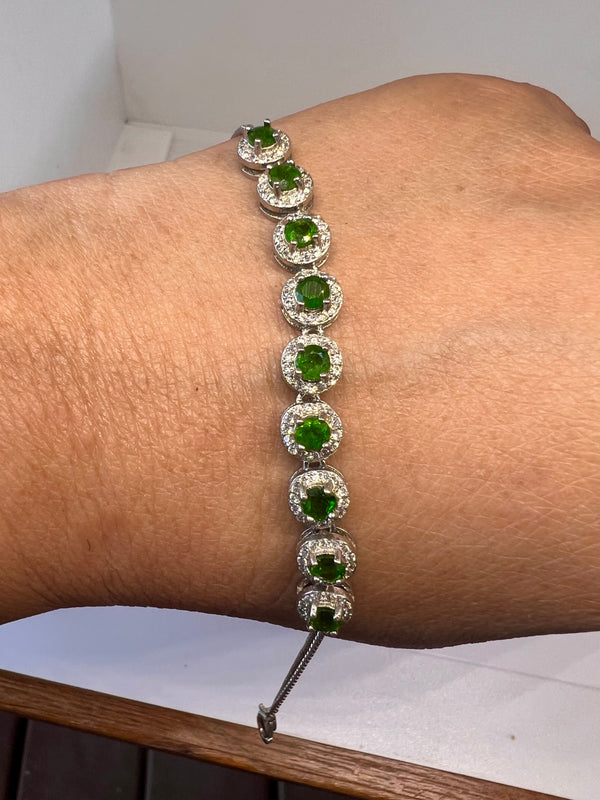 Natural Diopside Emerald Hand Chain