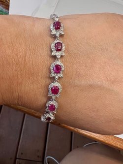 Ruby Unheated bracelet hand chain
