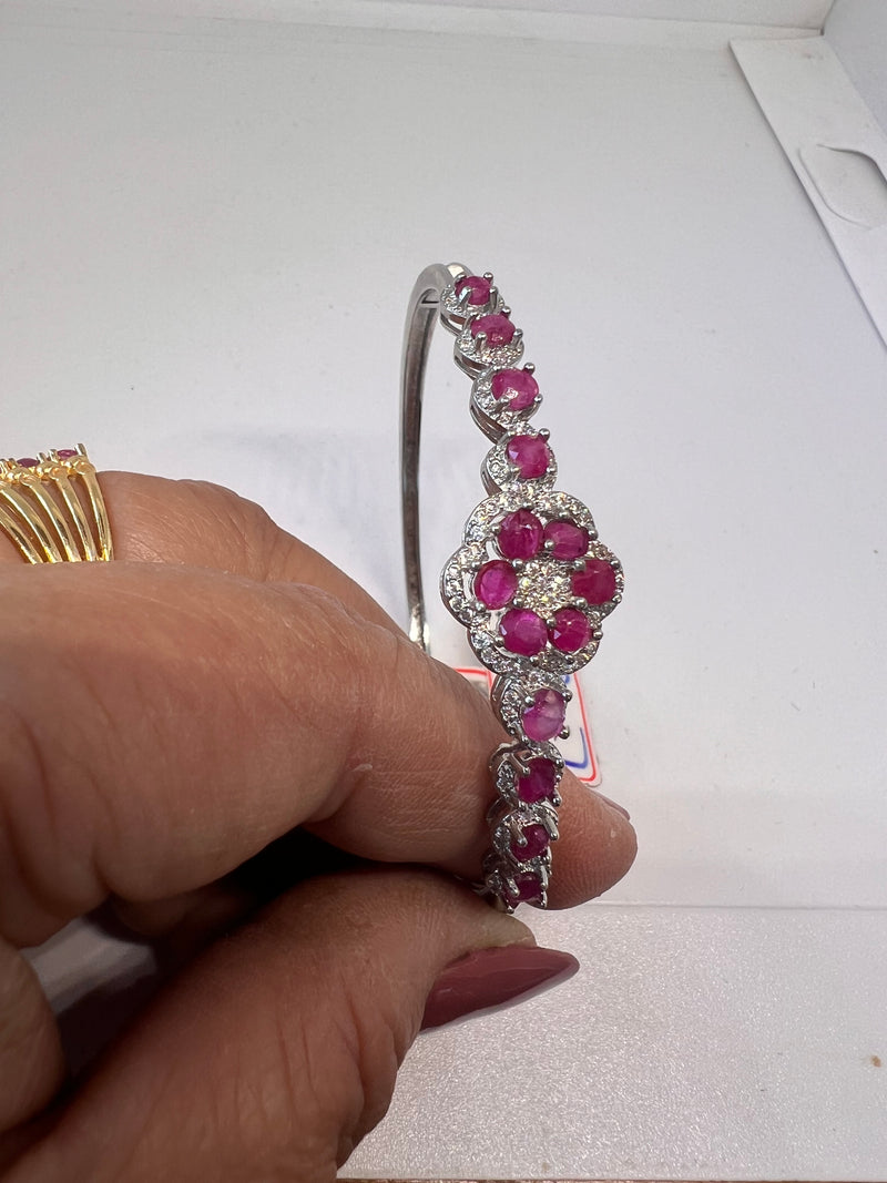Natural unheated Mogok Ruby Bracelet