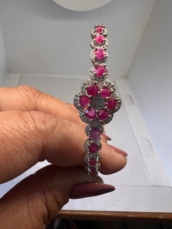 Natural unheated Mogok Ruby Bracelet