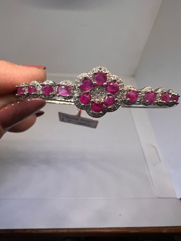 Natural unheated Mogok Ruby Bracelet