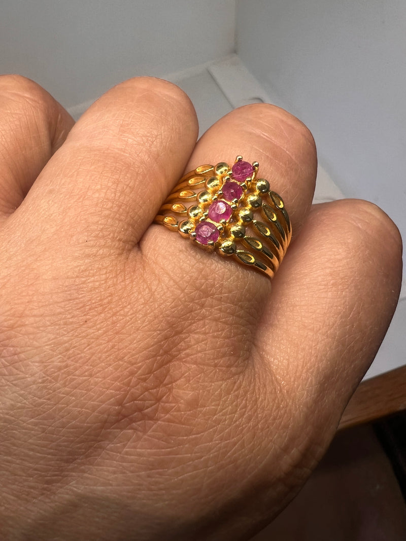 Genuine unheated Ruby ring