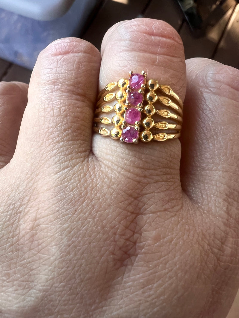 Genuine unheated Ruby ring
