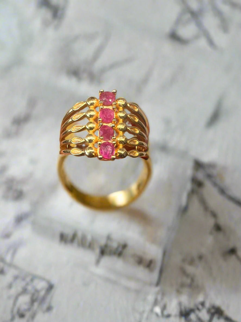 Genuine unheated Ruby ring