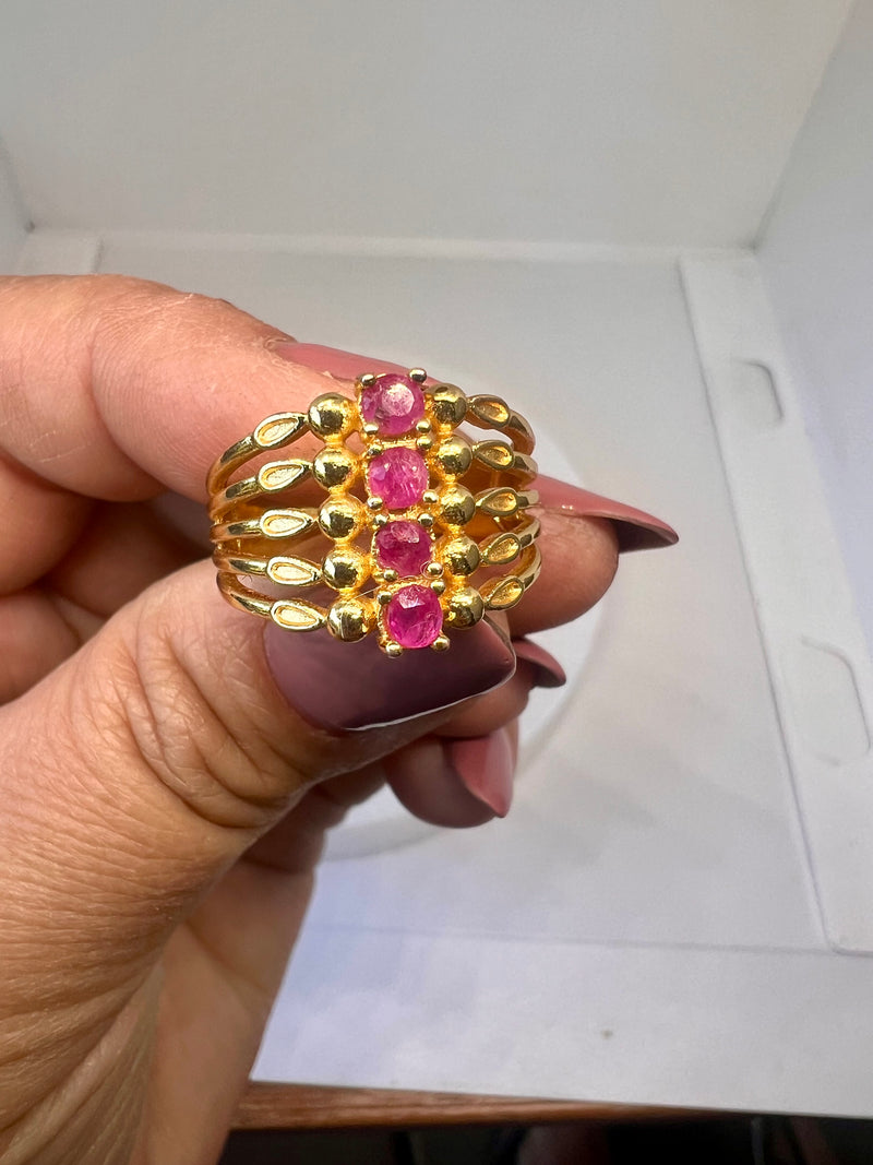 Genuine unheated Ruby ring