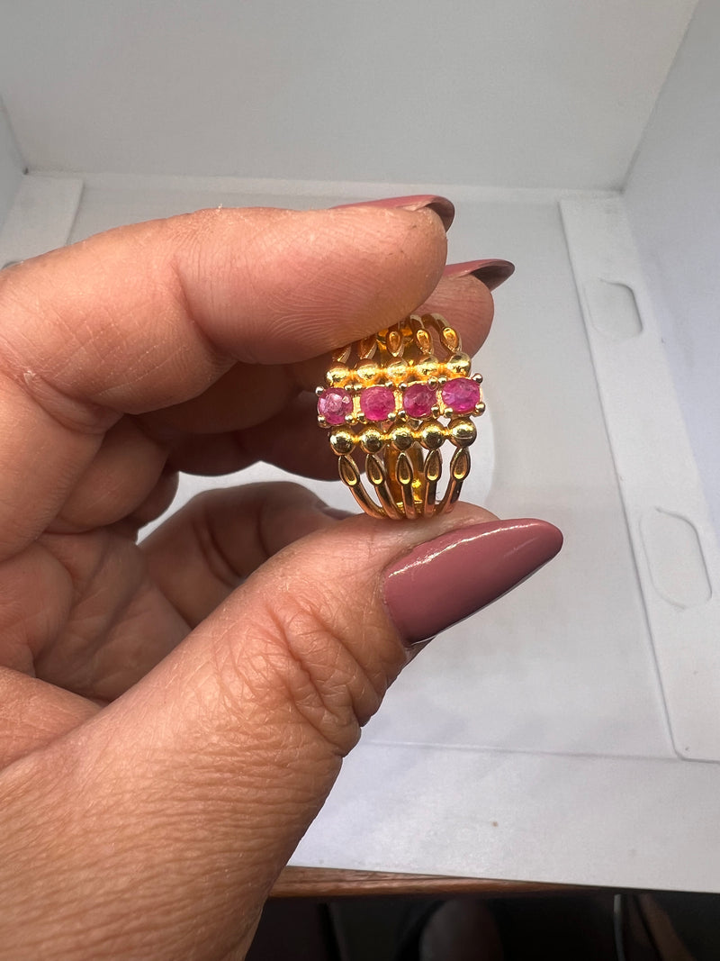 Genuine unheated Ruby ring