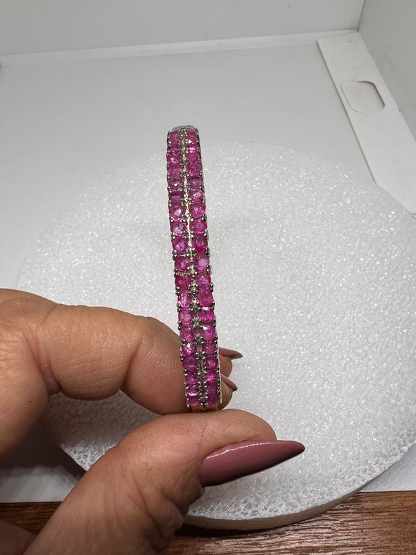 Grnuine untreated Burmese Ruby Bracelet