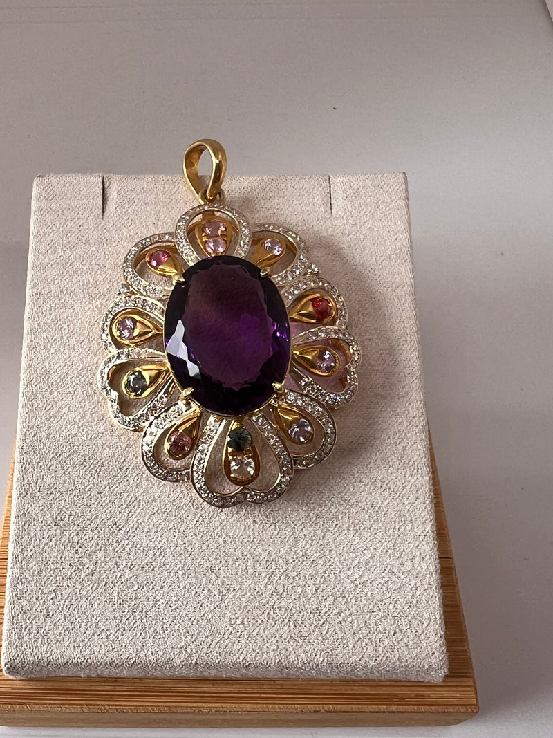 Genuine Amethyst Pendant
