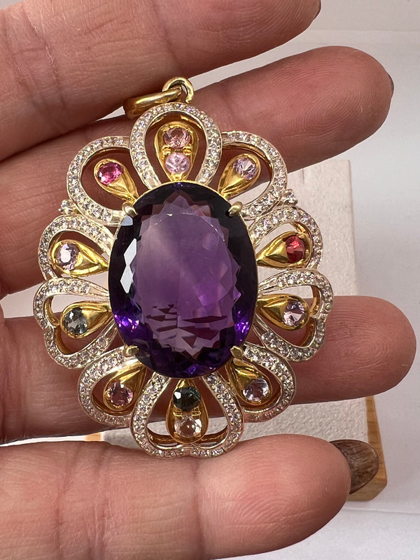 Genuine Amethyst Pendant