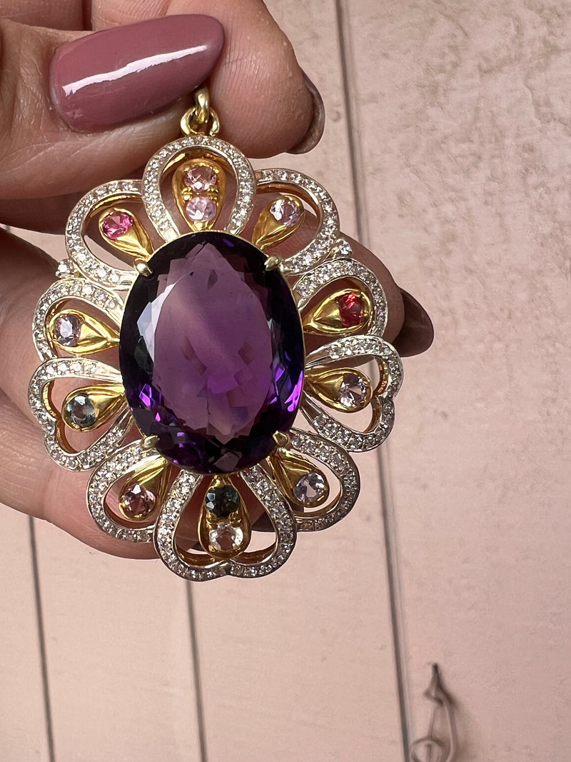 Genuine Amethyst Pendant