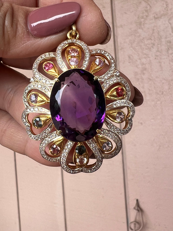Genuine Amethyst Pendant