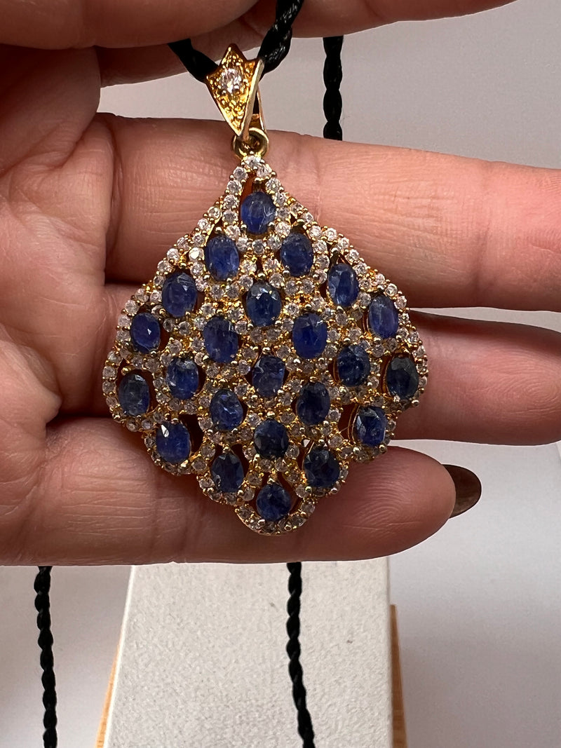 Beautiful Burmese Mogok Sapphire Pendant