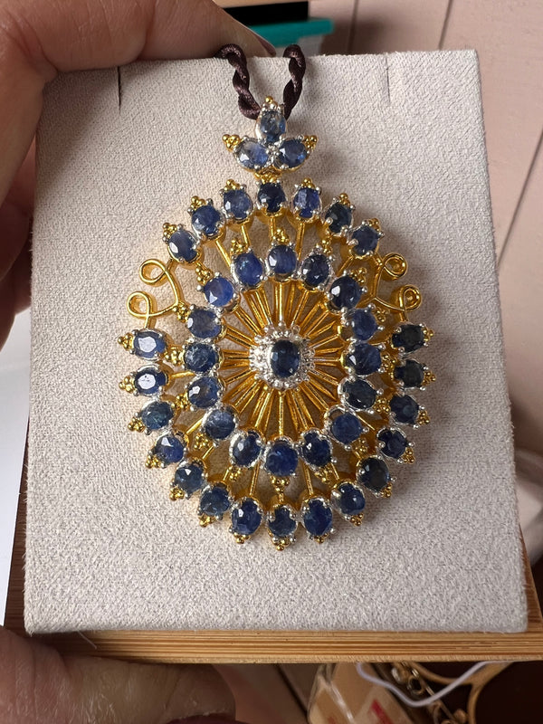 Natural Mogok Sapphire Pendant
