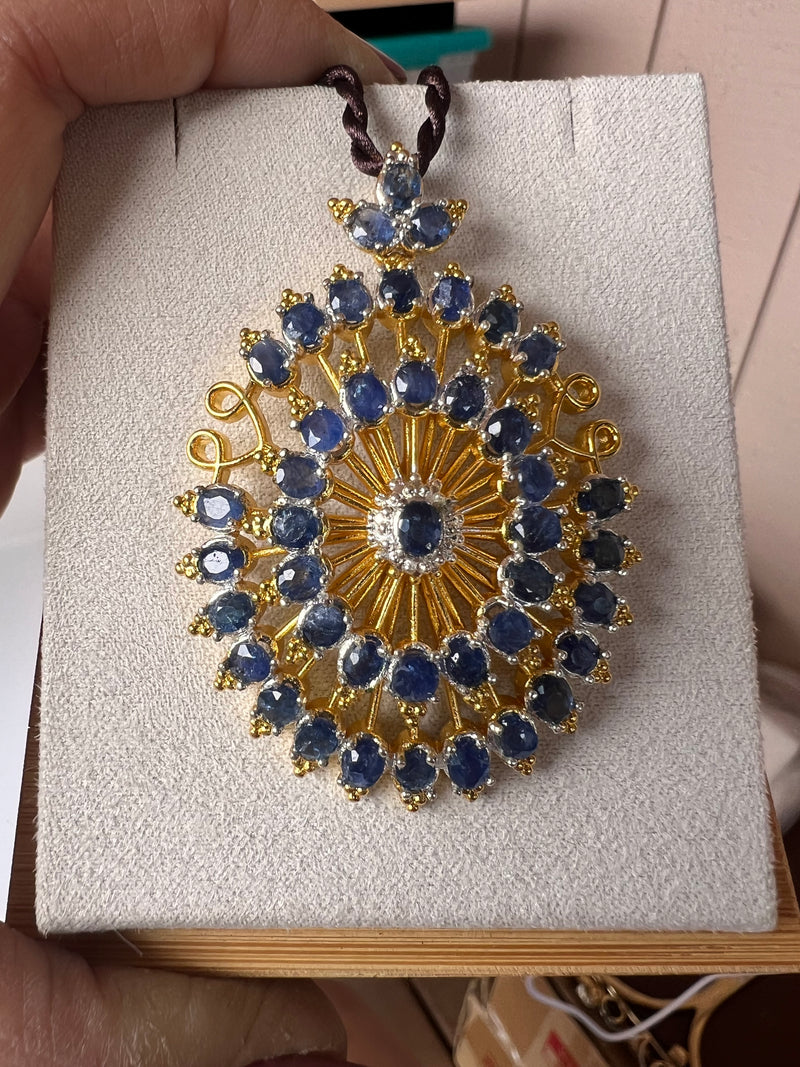 Natural Mogok Sapphire Pendant