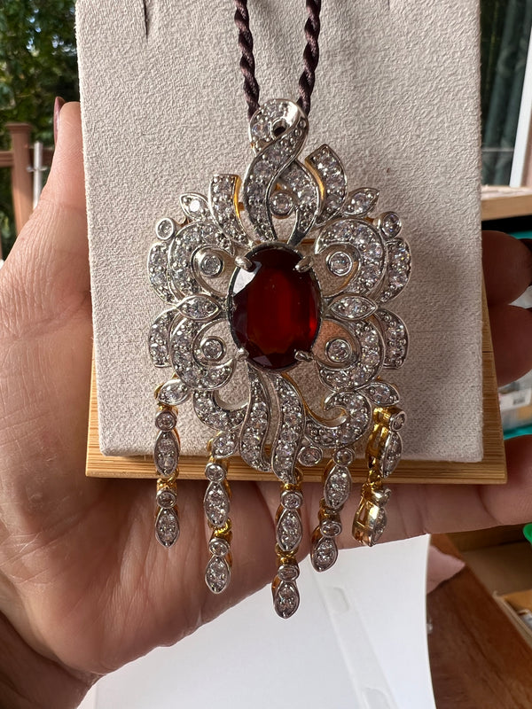 Natural Garnet Pendant