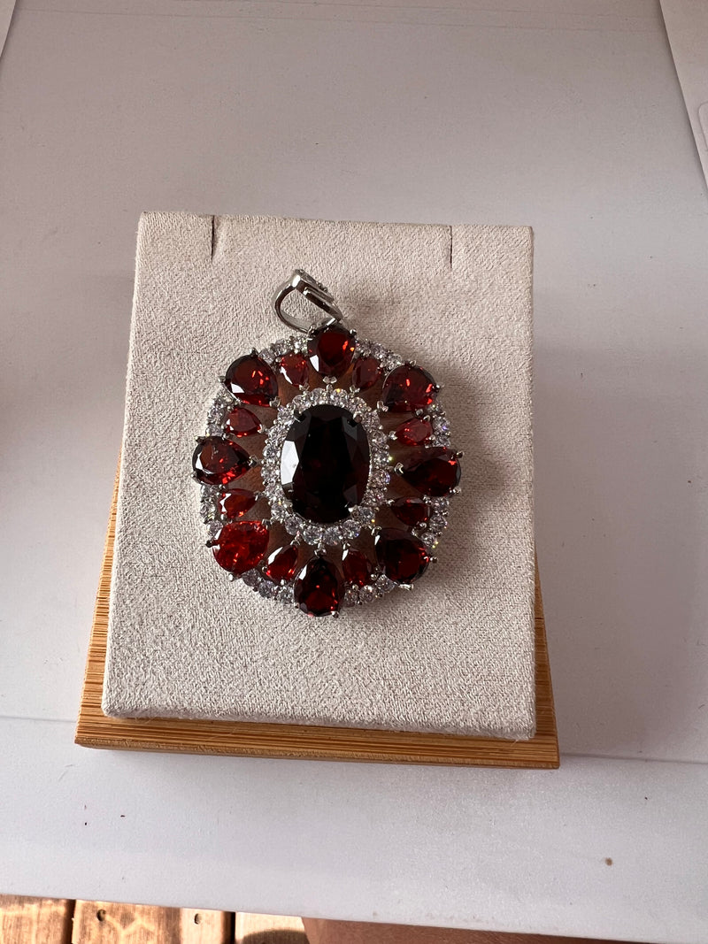 Natural Garnet Pendant