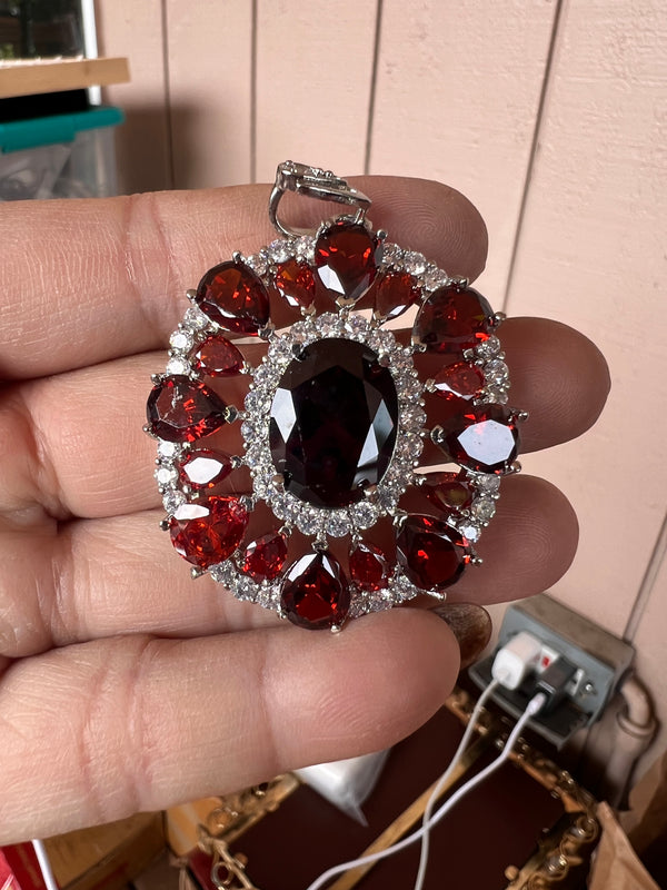 Natural Garnet Pendant