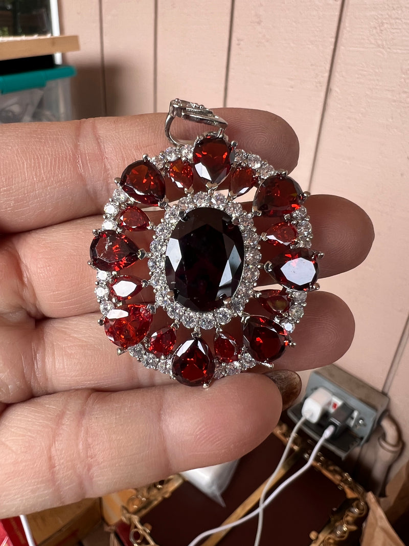 Natural Garnet Pendant