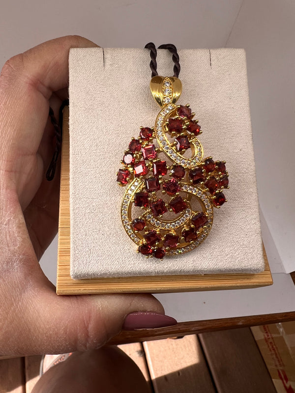 Natural Garnet Pendant