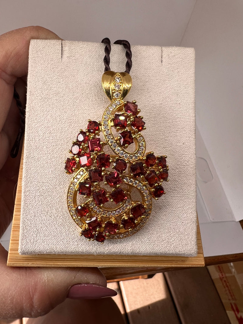 Natural Garnet Pendant