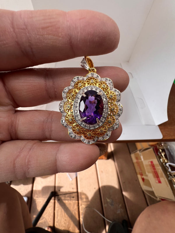 Natural Amethyst Pendant