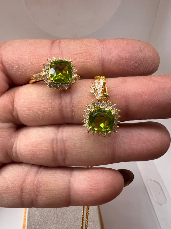 Peridot Ring and Pendant