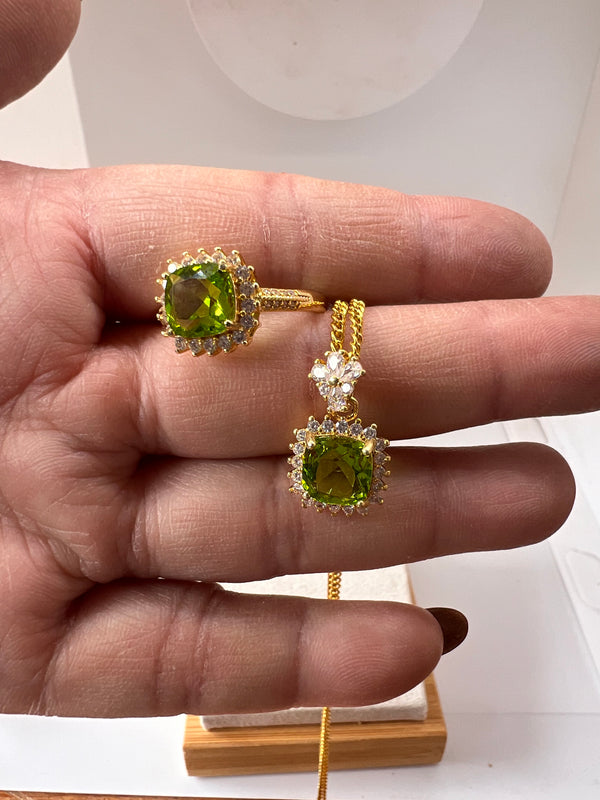 Peridot Ring and Pendant
