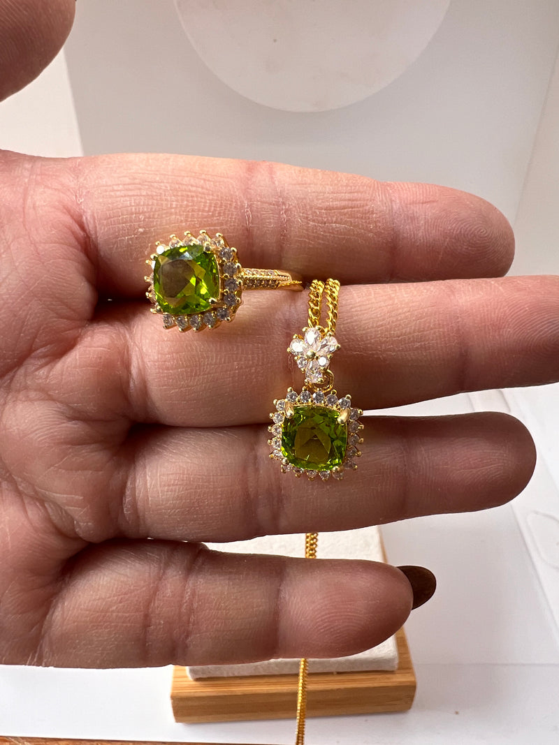 Peridot Ring and Pendant