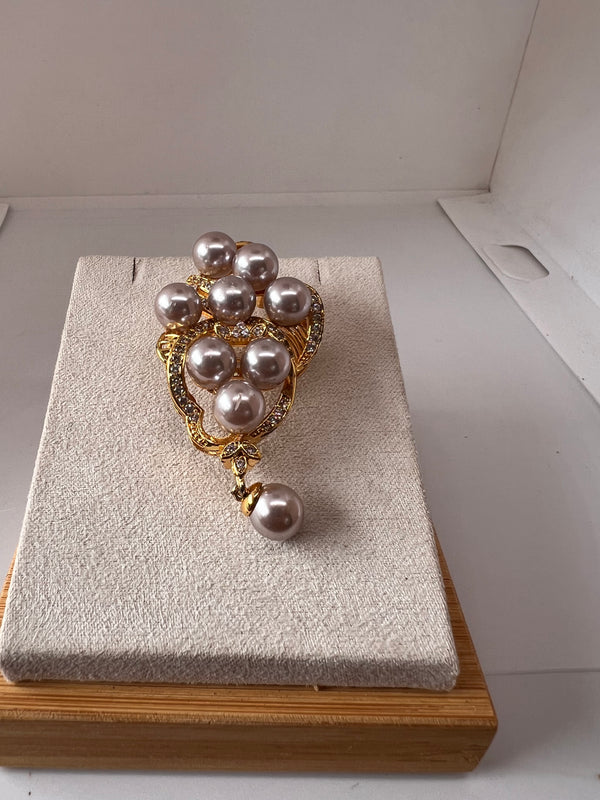 Natural Pearl Broach and Pendant