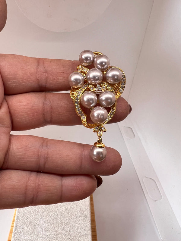 Natural Pearl Broach and Pendant