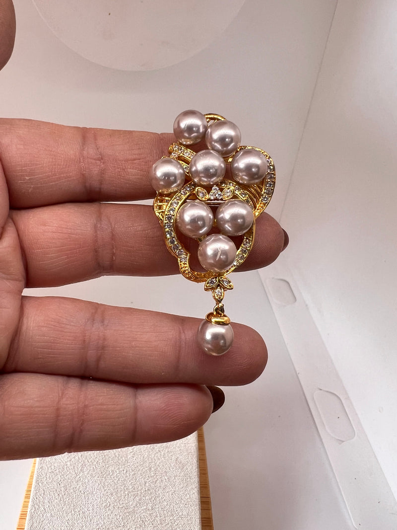 Natural Pearl Broach and Pendant
