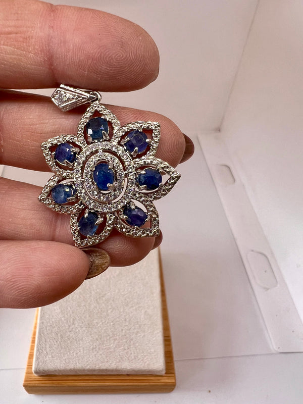 Genuine Mogok Sapphire Pendant