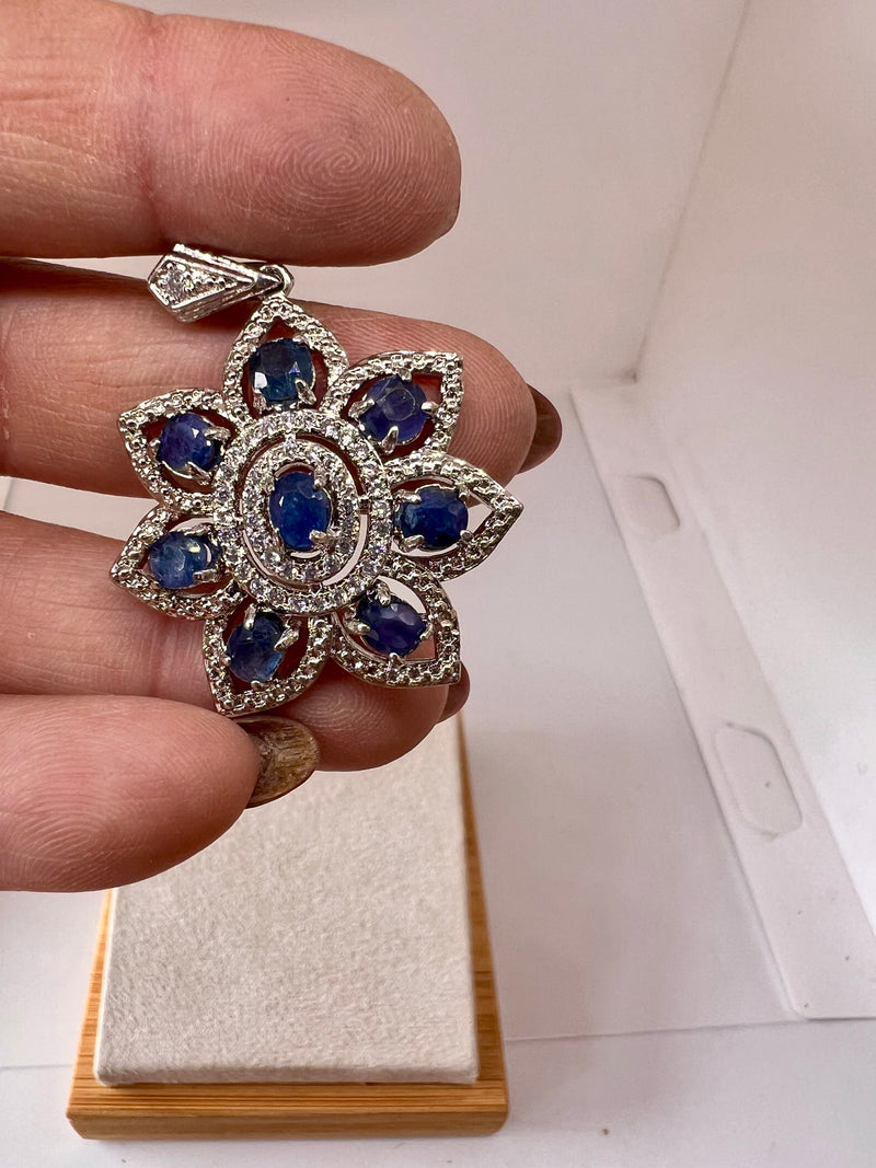 Genuine Mogok Sapphire Pendant