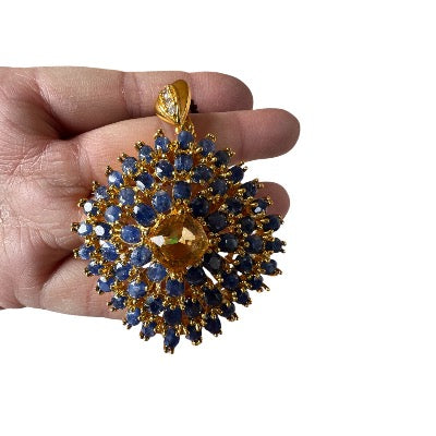 Natural Genuine Mogok Sapphire Pendant