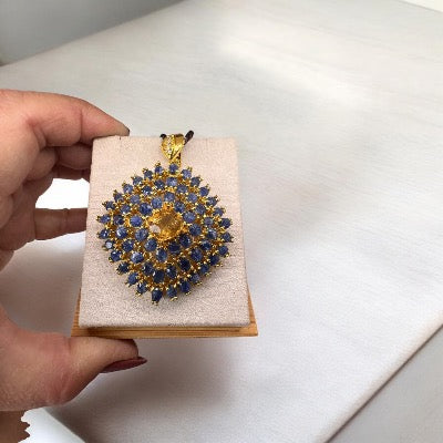 Natural Genuine Mogok Sapphire Pendant